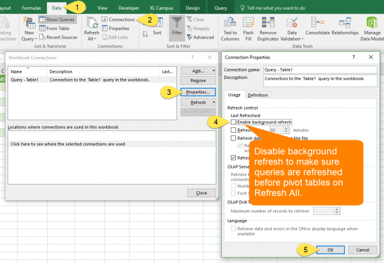 Disable Background Refresh on All Power Query Connections VBA