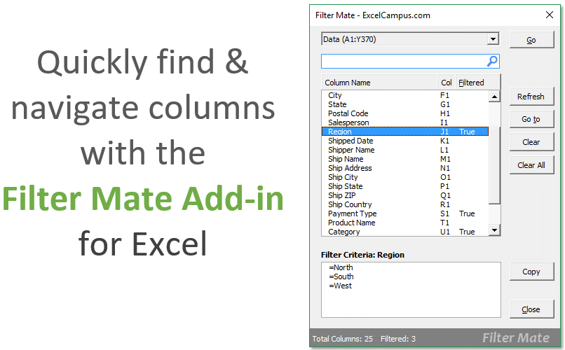 The Filter Mate Addin for Excel Excel Campus