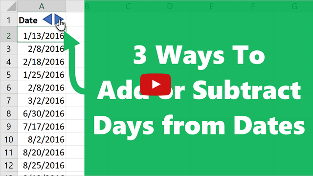 However, it does have networkdays. 3 Ways To Add Or Subtract Days To A Date Excel Campus