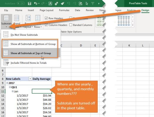 How to Calculate Daily Averages with a Pivot Table Excel Campus