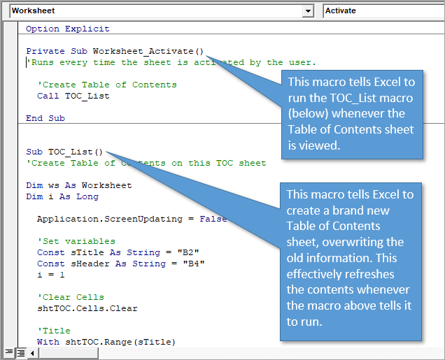 Excel Table of Contents that Automatically Updates Excel Campus