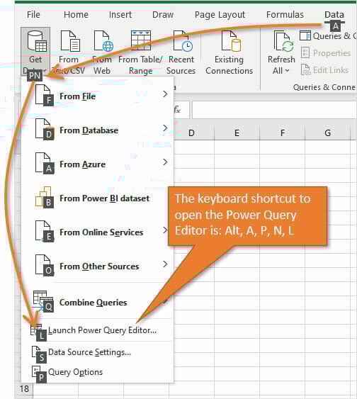 Shortcuts to Open the Power Query Editor Excel Campus