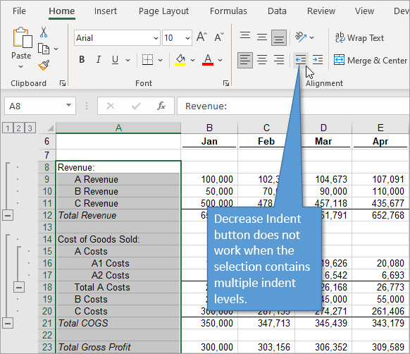 Hướng dẫn remove indent in excel cell xóa thụt lề trong ô excel