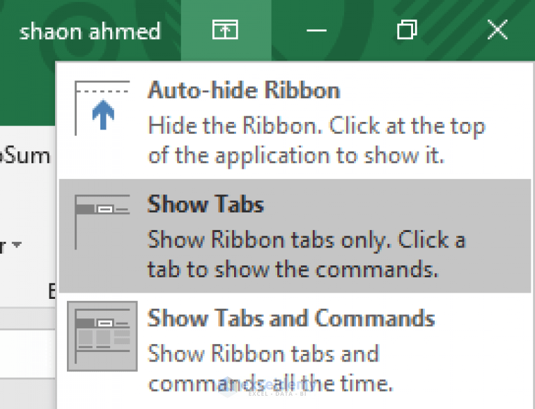 How to Show, Hide, & Customize Excel Ribbon ExcelDemy