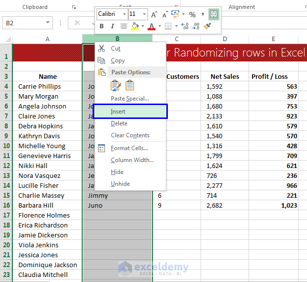 Data Cleanup Techniques in Excel Randomizing the Rows ExcelDemy