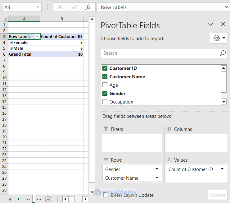 How to Create Pivot Table in Excel for Different Worksheets
