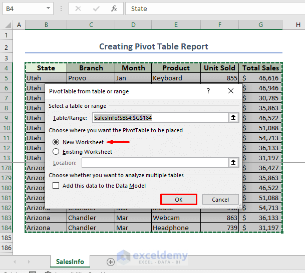 How to Create Pivot Table Report in Excel (with Easy Steps)