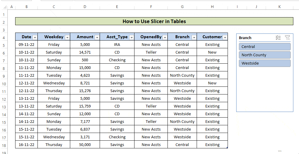 How to Use Slicer in Excel (Examples & Customizations)