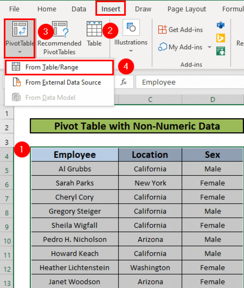 How to Create Pivot Table with Values as Text (with Easy Steps)