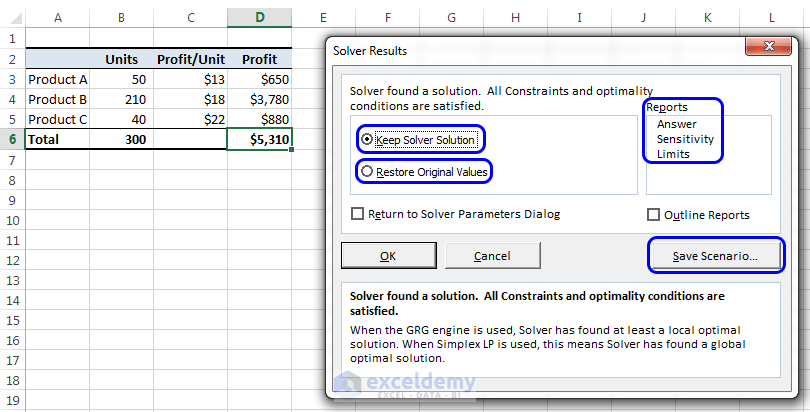 Excel Solver with a Simple Example (Step by Step) ExcelDemy