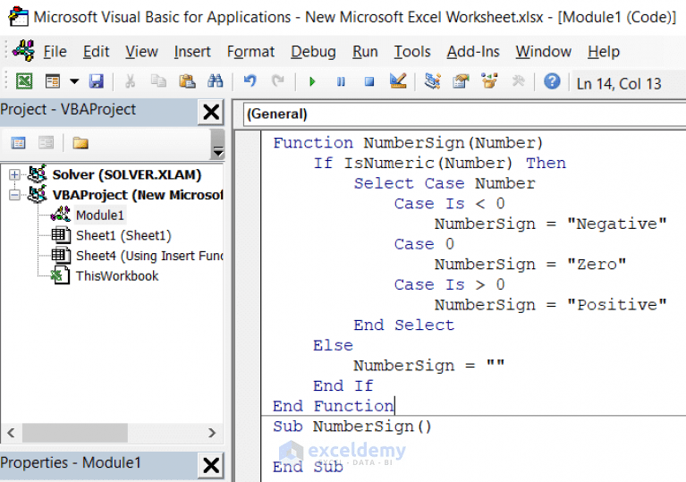 How to Create VBA Custom Function in Excel (2 Easy Methods)