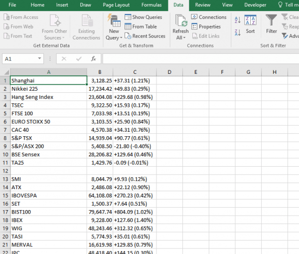 How to pull/extract data from a website into Excel automatically?