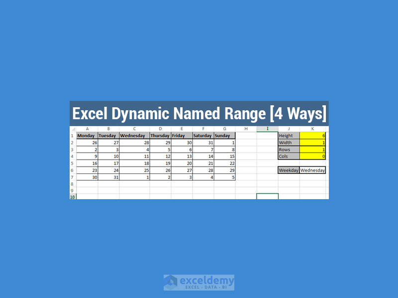 Excel Dynamic Named Range [4 Ways] ExcelDemy