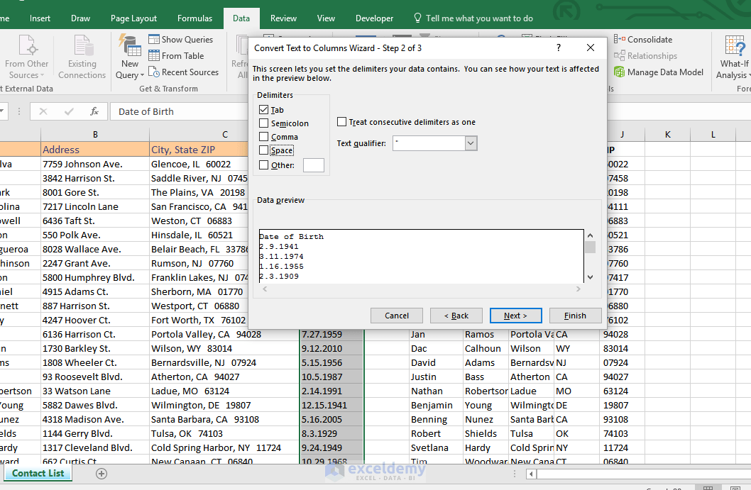 Text to Columns in Excel (Split Column, Text, Date,) ExcelDemy