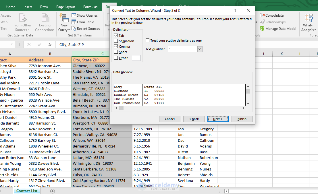 Text to Columns in Excel (Split Column, Text, Date,) ExcelDemy