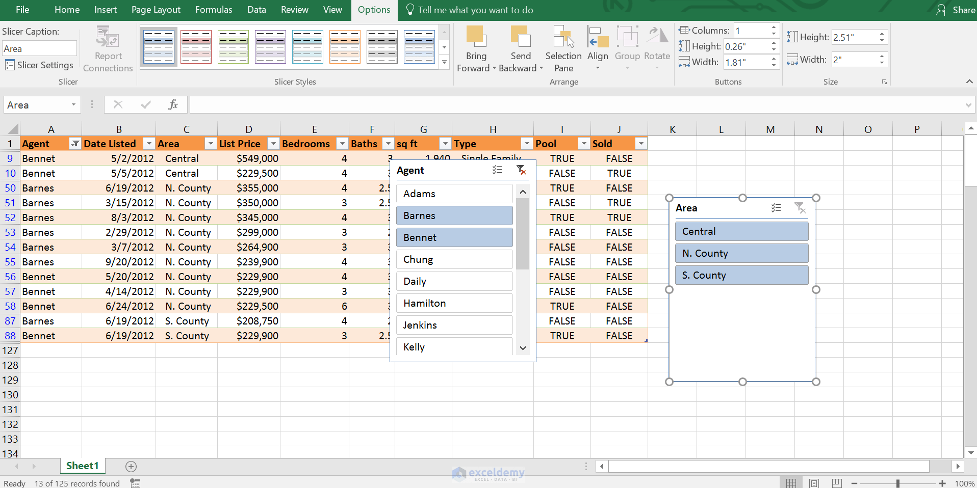 How to Use Slicers to Filter a Table in Excel 2013 ExcelDemy