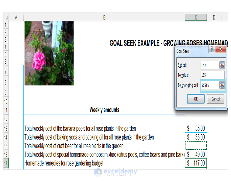 How to use Goal Seek to find an input value? ExcelDemy