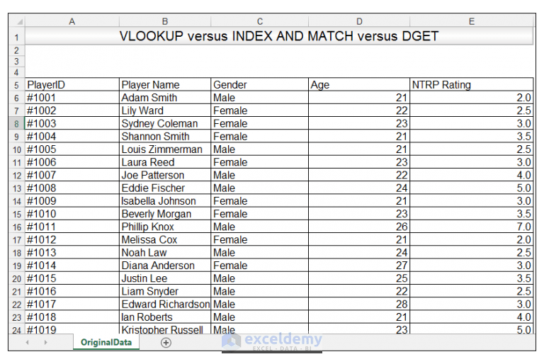 INDEX MATCH vs VLOOKUP vs DGET Excel Functions