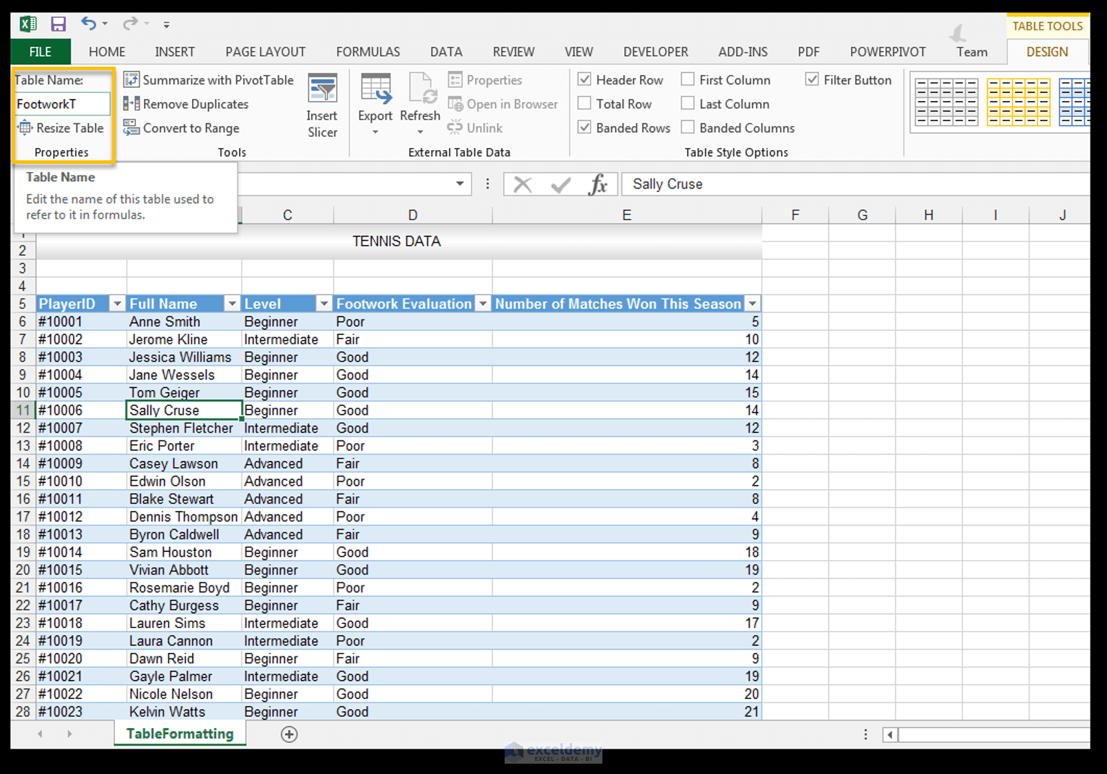 How to Make Excel Tables Look Good (8 Effective Tips