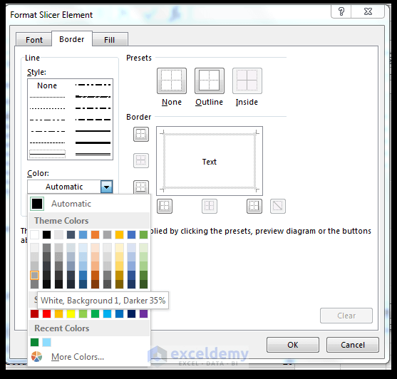 White Background 1 Darker 25 Excel