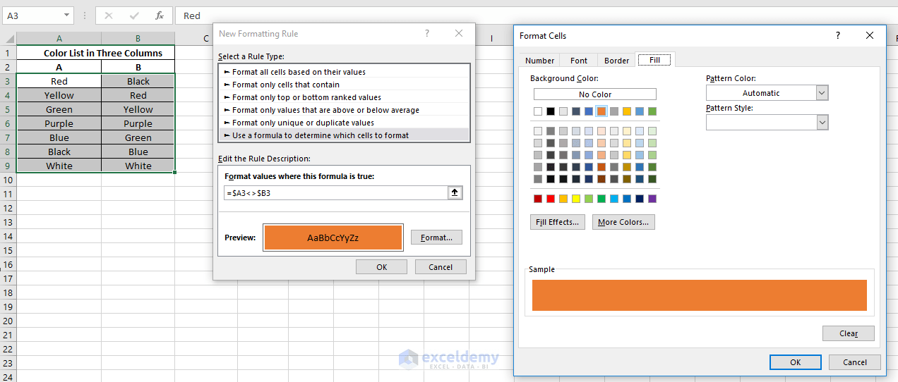 Compare two columns in excel asiapofe