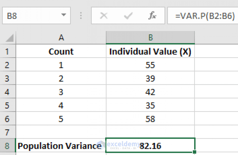 How to Calculate Variance in Excel (Easy Guide) ExcelDemy
