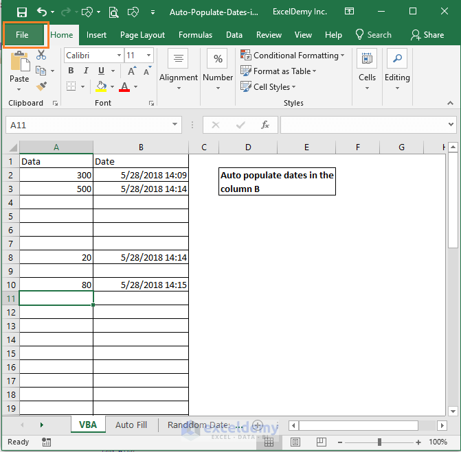 How to auto populate date in Excel when cell is updated ExcelDemy
