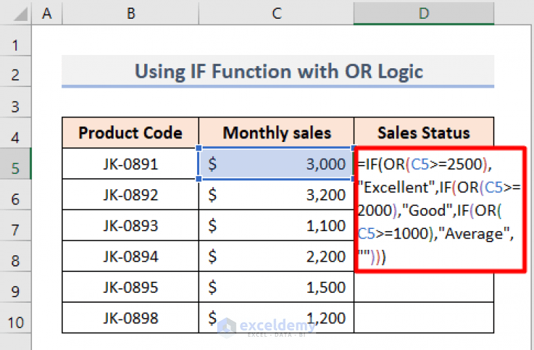 Excel IF Function with 3 Conditions (5 Logical Tests) ExcelDemy