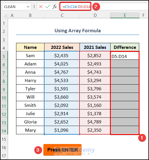 How to use a Formula for an Entire Column in Excel 6 Methods
