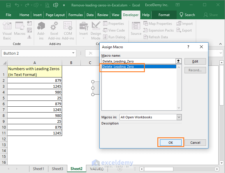 How to Remove Leading Zeros in Excel (7 Easy Ways + VBA)