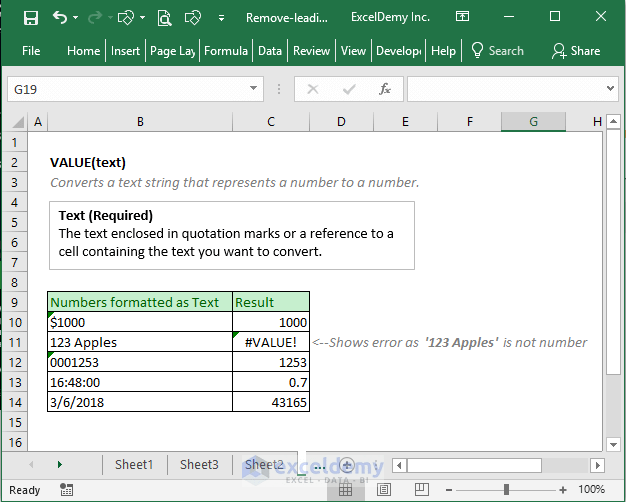 How to Remove Leading Zeros in Excel (7 Easy Ways + VBA)