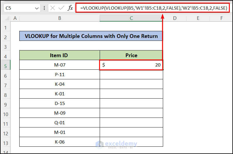 VLOOKUP Formula to Compare Two Columns in Different Excel Sheets