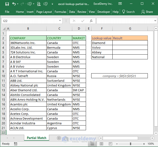 Using Excel to Lookup Partial Text Match [2 Easy Ways] ExcelDemy