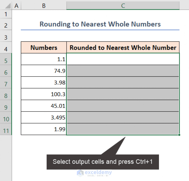 How to Round Numbers in Excel Without Formula (3 Quick Ways)