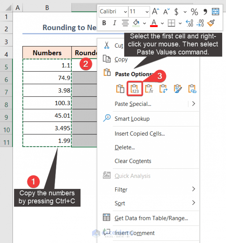 How to Round Numbers in Excel Without Formula (3 Quick Ways)