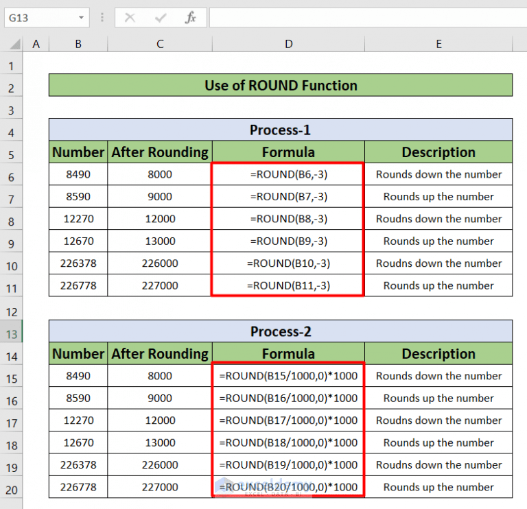 How to Round to Nearest 1000 in Excel (7 Easy Methods)
