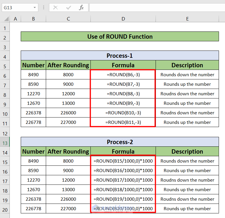 How to Round to Nearest 1000 in Excel (7 Easy Methods)
