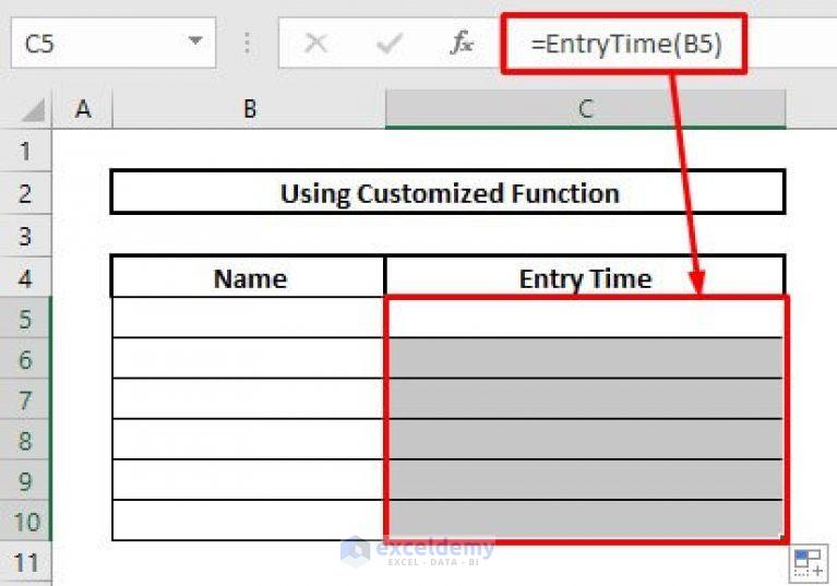 Excel Automatically Enter Date When Data Entered (7 Easy Methods)