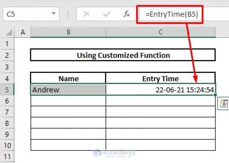 Excel Automatically Enter Date When Data Entered (7 Easy Methods)