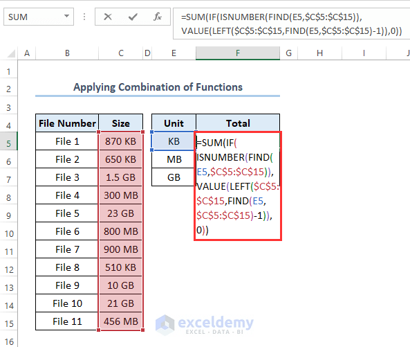 How to Sum Cells with Text and Numbers in Excel ExcelDemy