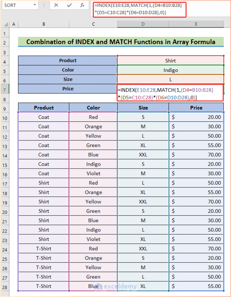 INDEX, MATCH, and COUNTIF Functions with Multiple Criteria