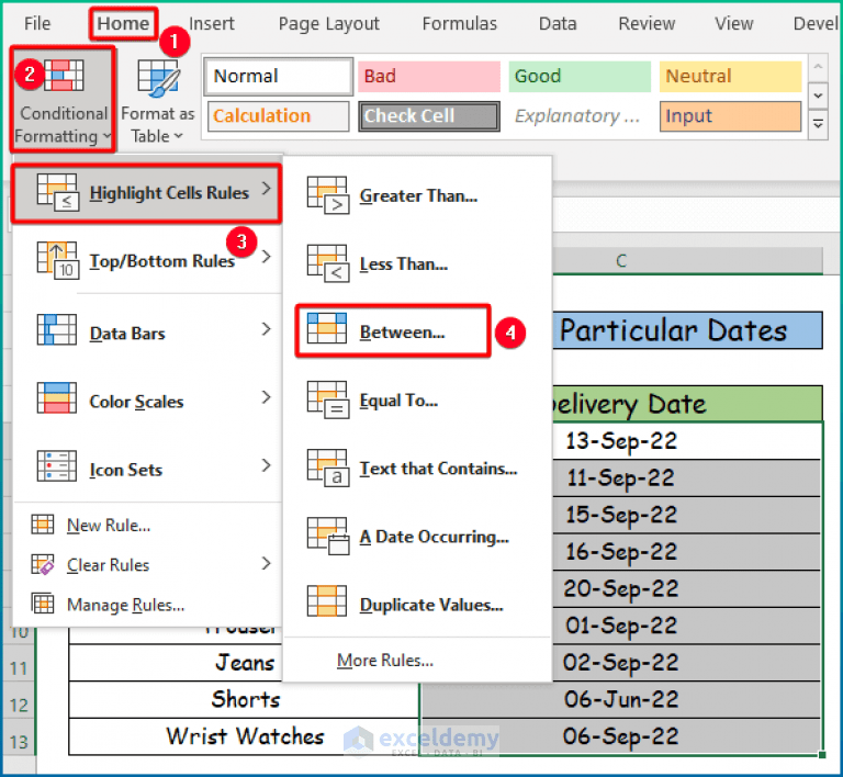 How to Change Cell Color Based on Date Using Excel Formula