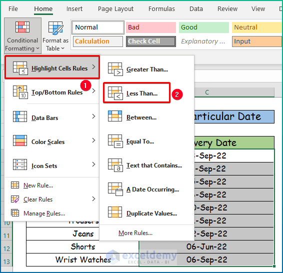 How to Change Cell Color Based on Date Using Excel Formula