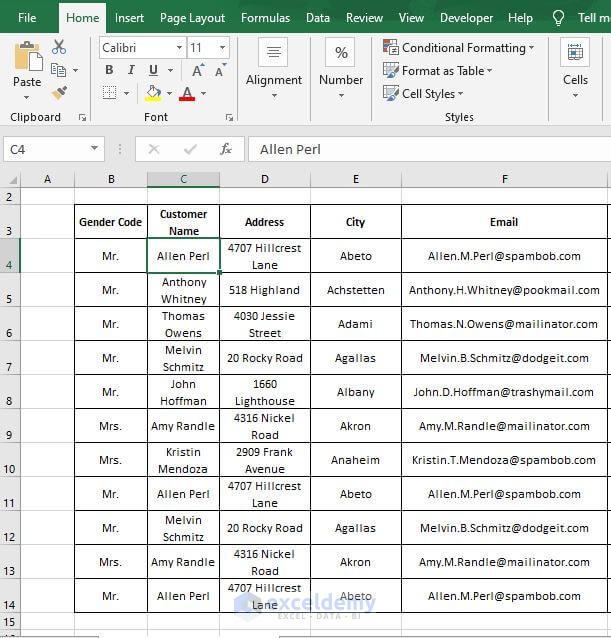 Selecting NonAdjacent or NonContiguous Cells in Excel (5 Simple Methods)