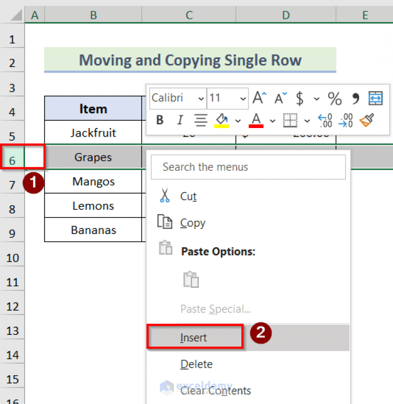How to Move Rows in Excel Without Replacing (5 Easy Methods)