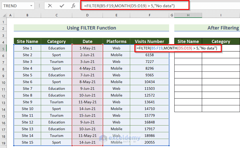 How to Apply Multiple Filters in Excel 6 Methods