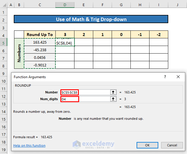 How to Round up Decimals in Excel (5 Simple Ways) ExcelDemy