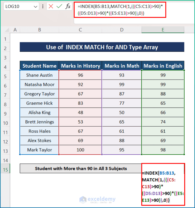 INDEX MATCH for Multiple Criteria in Rows and Columns in Excel