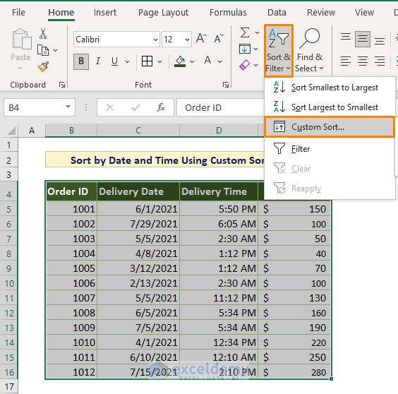Excel Sort By Date And Time [4 Smart Ways] ExcelDemy