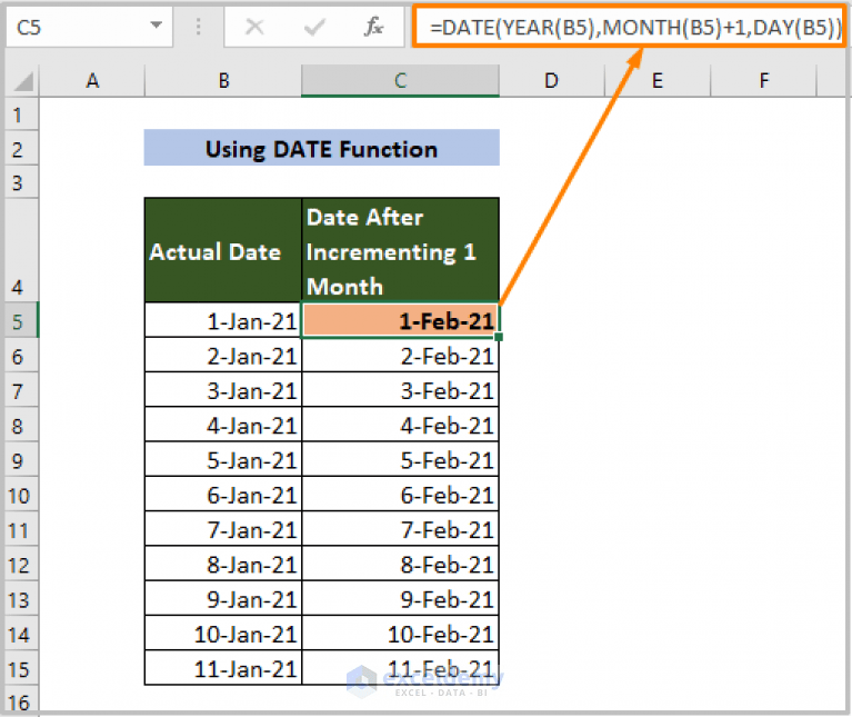 Excel Increment Month by 1 [6 Handy Ways] ExcelDemy
